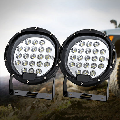Giantz Pair LED Driving Lights 7 Inch Flood Spot Lights Car Truck SUV 12V 24V - ShopFrenzy