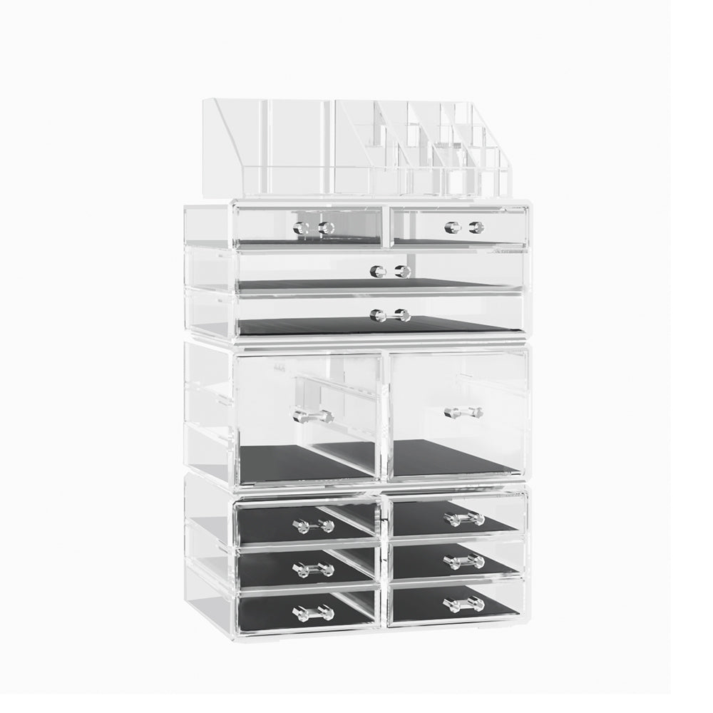 Embellir Makeup Case Acrylic Cosmetic Organizer Storage Box Jewellery Holder - ShopFrenzy