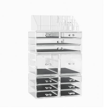 Embellir Makeup Case Acrylic Cosmetic Organizer Storage Box Jewellery Holder - ShopFrenzy
