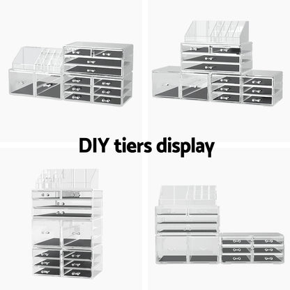 Embellir Makeup Case Acrylic Cosmetic Organizer Storage Box Jewellery Holder - ShopFrenzy