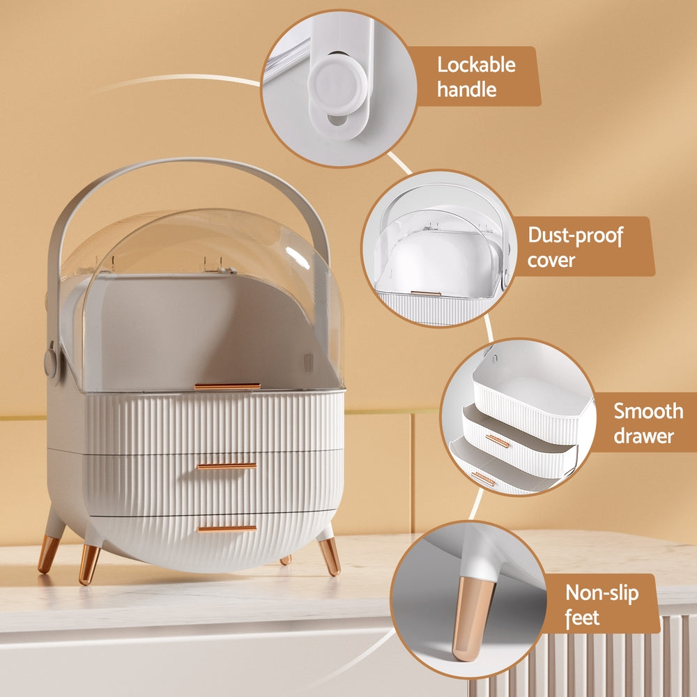 Embellir Makeup Case Portable Cosmetic Organizer Storage Box Jewellery Holder - ShopFrenzy