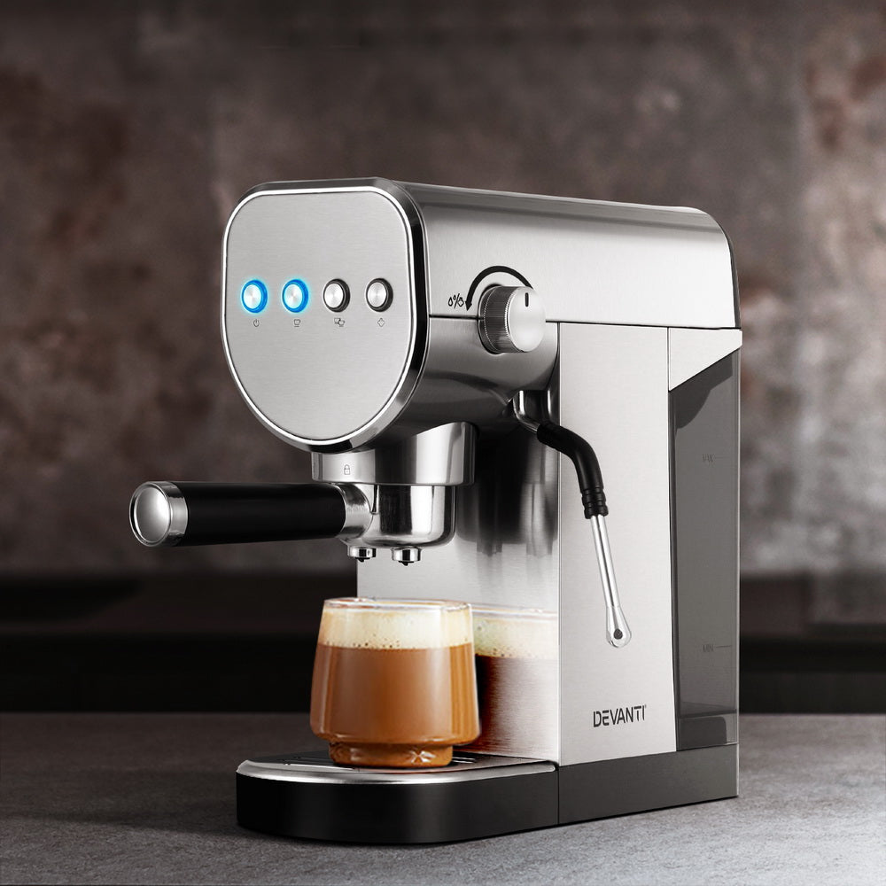 Devanti 20 Bar Coffee Machine Espresso Cafe Maker - ShopFrenzy