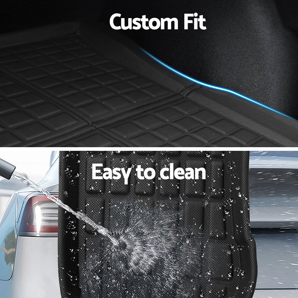 NEW Tesla Model 3 Highland 2024 Boot Liner Rear Frunk Cargo Trunk Mats Weisshorn - ShopFrenzy