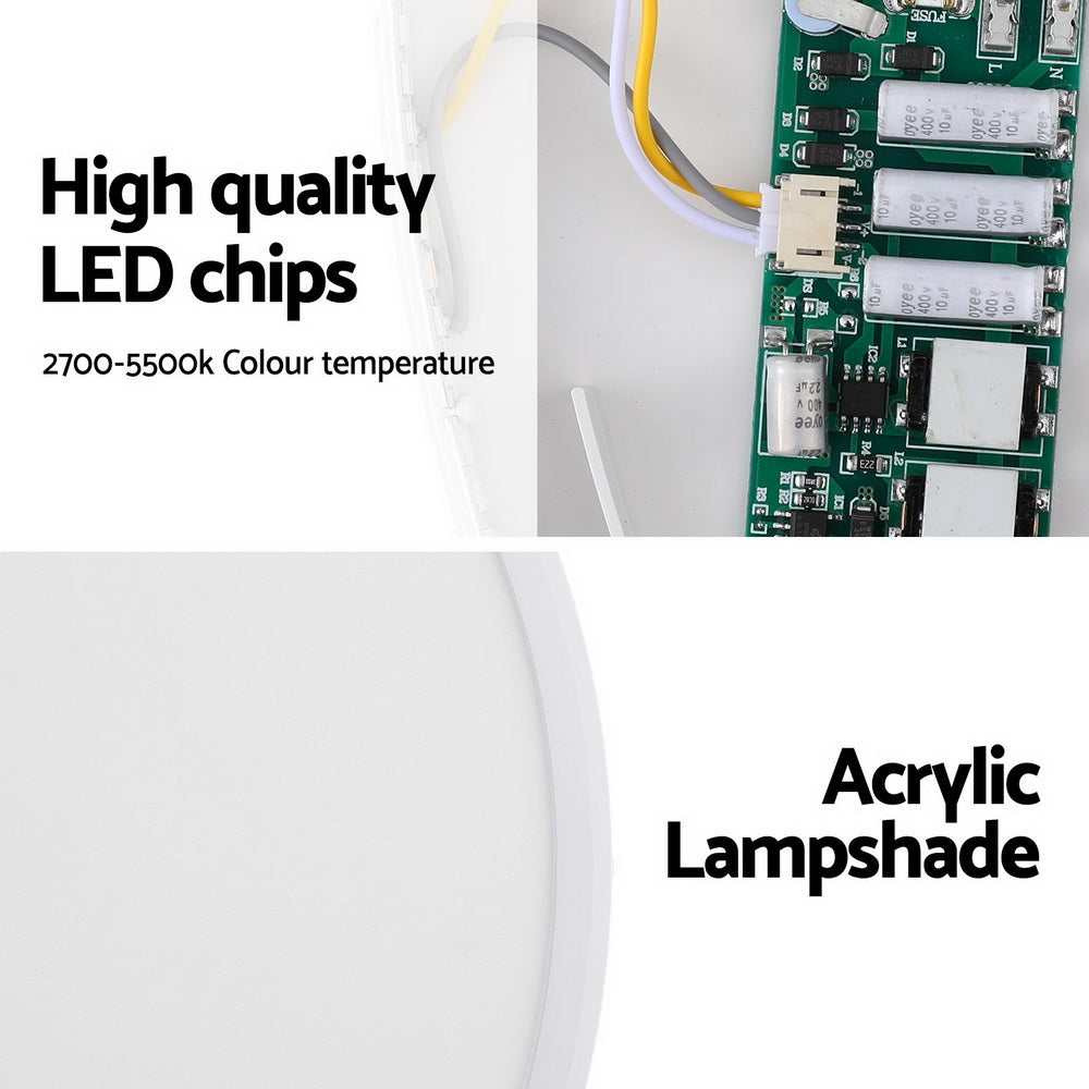Leier Ceiling Light LED Round 31W Ultra-THIN 5CM Oyster Lamp Modern Cool/Warm - ShopFrenzy