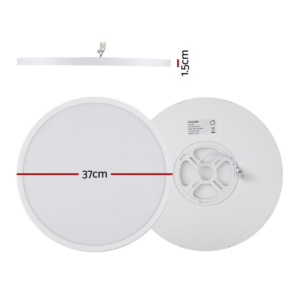 Leier Ceiling Light LED Round 42W Ultra-THIN 5CM Oyster Lamp Modern Cool/Warm - ShopFrenzy