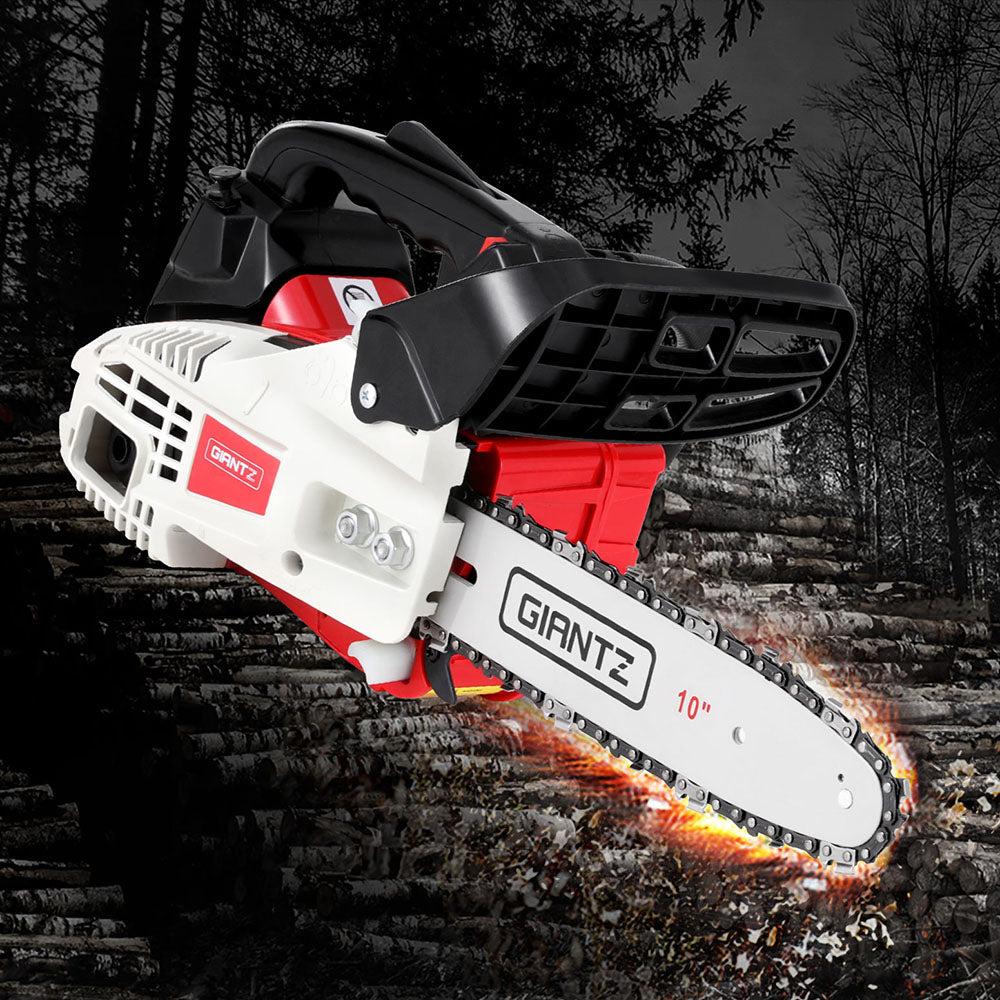 Giantz 25cc Petrol Chainsaw 10" Bar E-Start Tree Pruning Chain Saw - ShopFrenzy