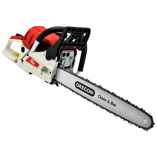 Giantz Chainsaw Petrol 52CC 20" Oregon Bar Commercial E-Start Pruning Chain Saw - ShopFrenzy