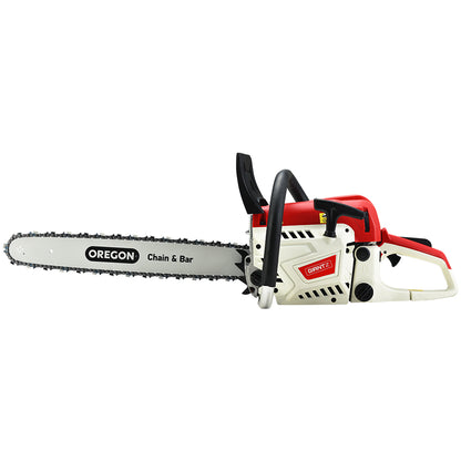 Giantz Chainsaw Petrol 52CC 20" Oregon Bar Commercial E-Start Pruning Chain Saw - ShopFrenzy