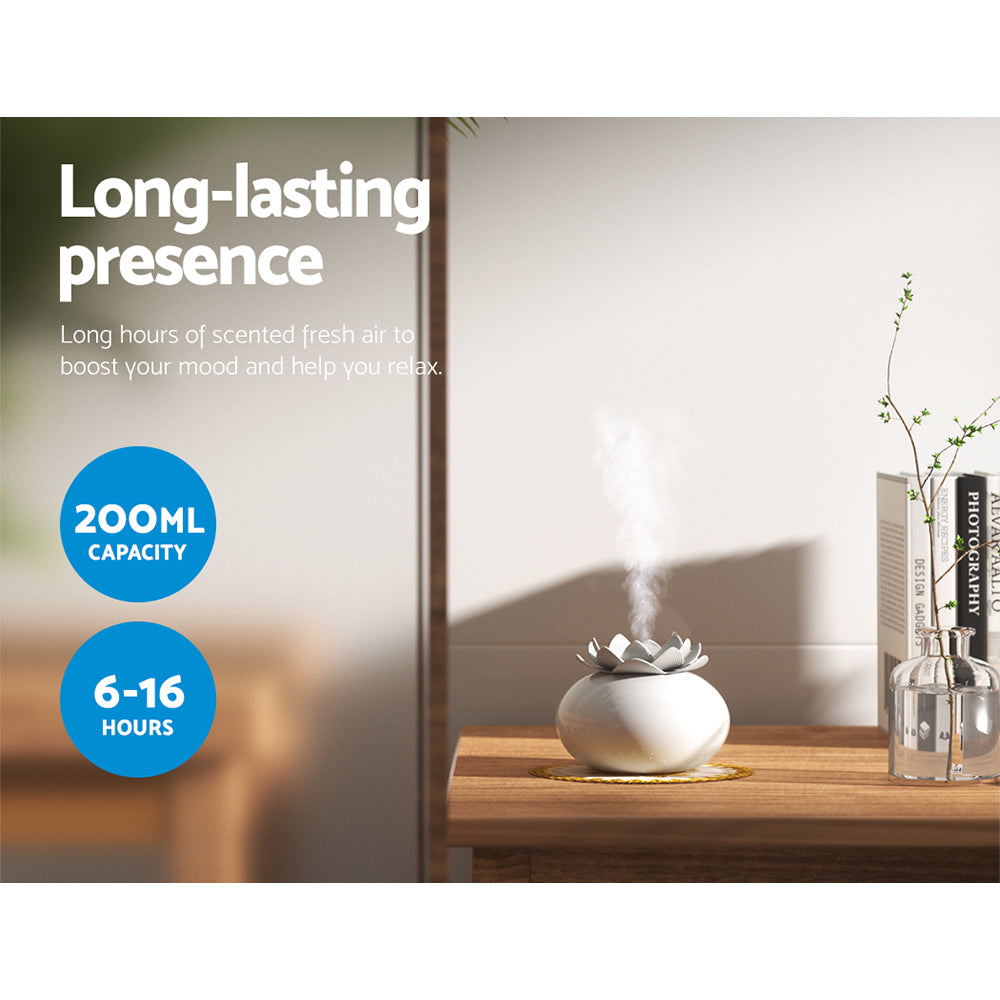 Devanti Aroma Diffuser Aromatherapy Lotus 200ml - ShopFrenzy