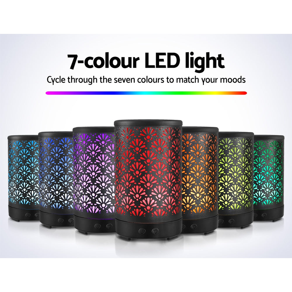 Devanti Aroma Diffuser Aromatherapy Black 100ml - ShopFrenzy