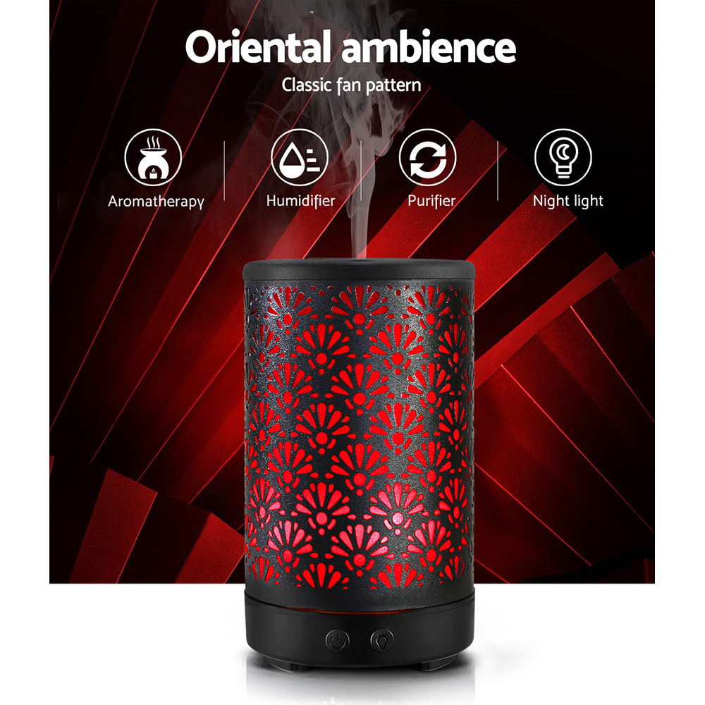 Devanti Aroma Diffuser Aromatherapy Black 100ml - ShopFrenzy