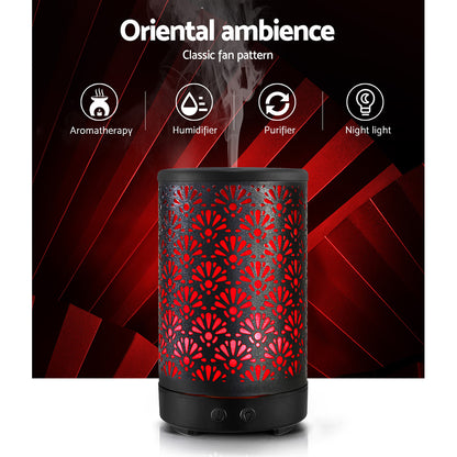 Devanti Aroma Diffuser Aromatherapy Black 100ml - ShopFrenzy