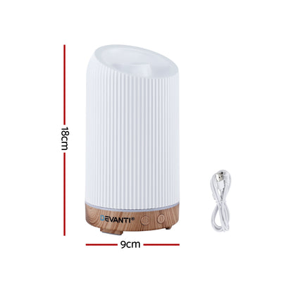 Devanti Ultrasonic Aroma Diffuser Aromatherapy 200ml LED Lights Iron Humidifier Forest