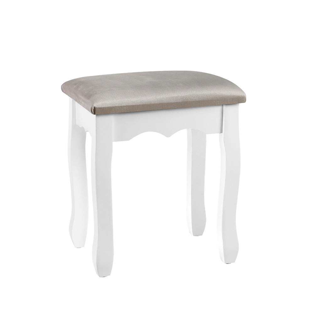 Artiss Dressing Table Stool Velvet Grey - ShopFrenzy