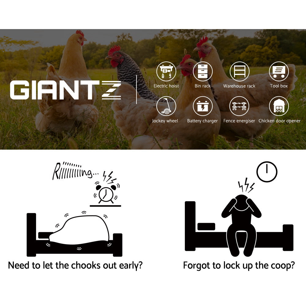 Giantz Automatic Chicken Coop Door Opener - ShopFrenzy