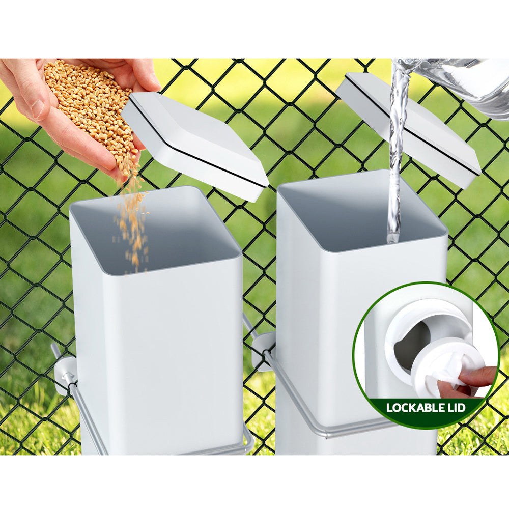 Giantz Chicken Feeder 4L Water Dispenser Automatic Waterer - ShopFrenzy