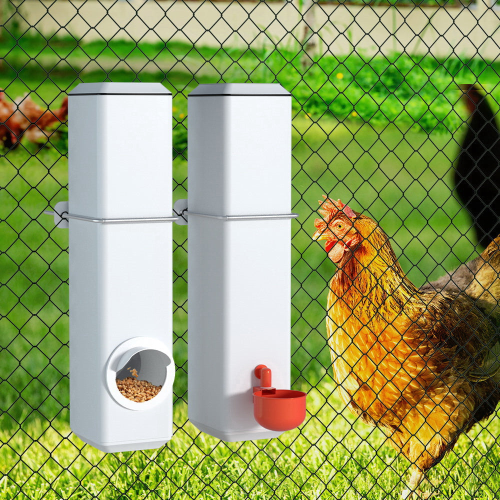 Giantz Chicken Feeder 4L Water Dispenser Automatic Waterer - ShopFrenzy