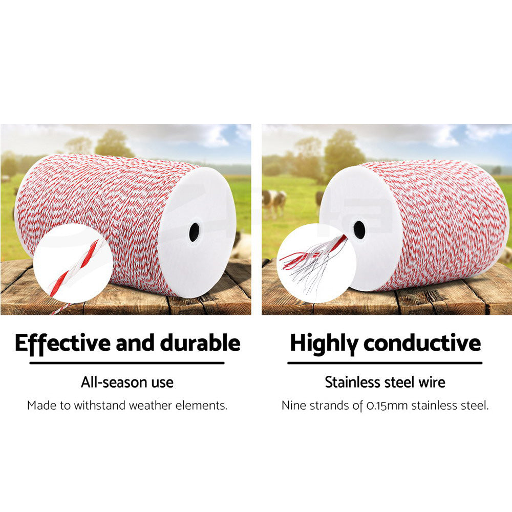 Giantz Electric Fence Poly Wire 1000M - ShopFrenzy