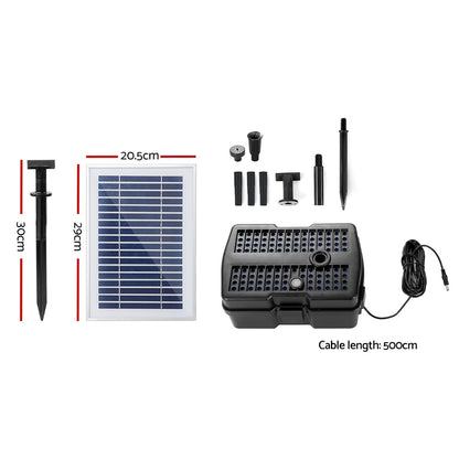 Gardeon Solar Pond Pump with Filter Box 4.6FT - ShopFrenzy