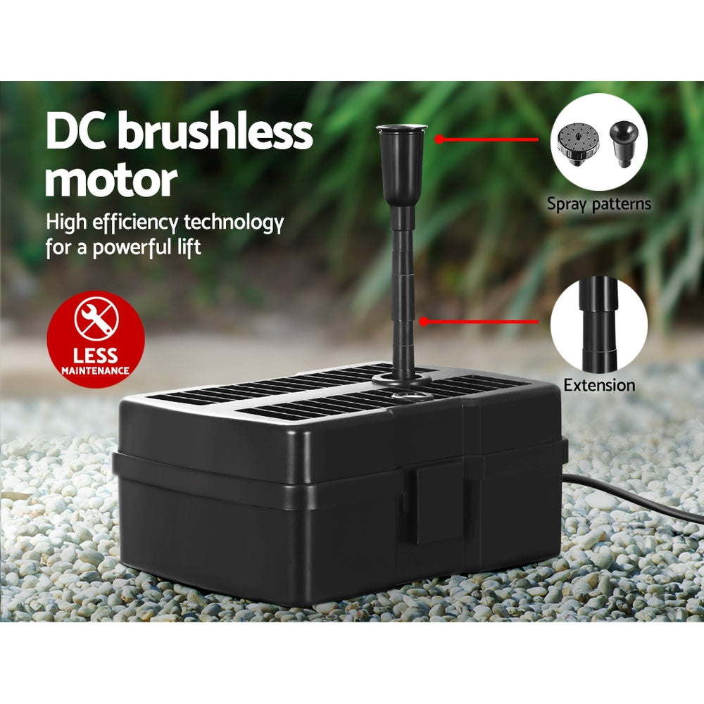 Gardeon Solar Pond Pump with Filter Box 4.6FT - ShopFrenzy