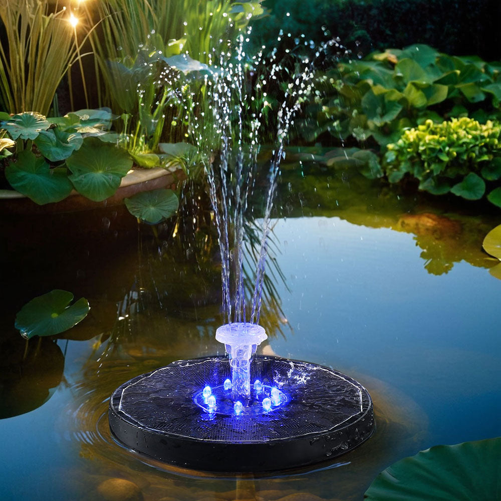 Gardeon Floating Solar Pond Water Fountain Pump Outdoor Fountains LED Light - ShopFrenzy
