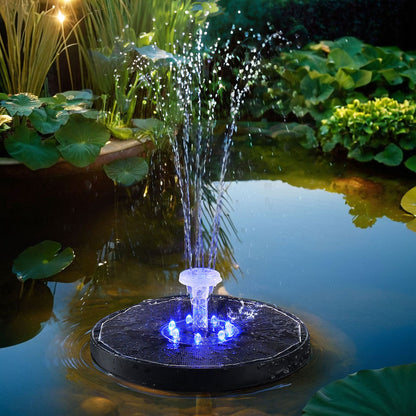 Gardeon Floating Solar Pond Water Fountain Pump Outdoor Fountains LED Light - ShopFrenzy