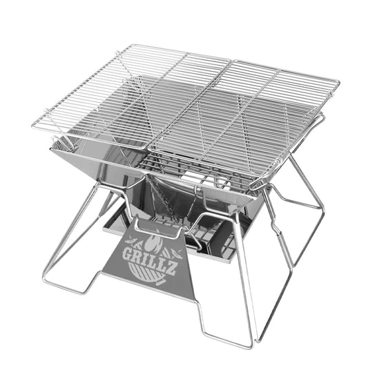 Grillz Fire Pit BBQ Grill with Carry Bag Portable - ShopFrenzy