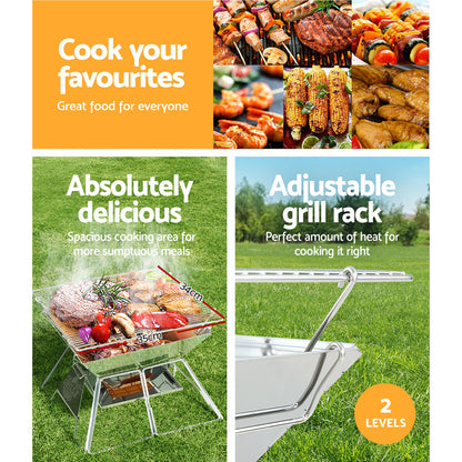 Grillz Fire Pit BBQ Grill with Carry Bag Portable - ShopFrenzy