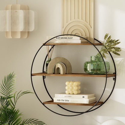 Artiss Floating Wall Shelf Round 3-Tier - ShopFrenzy