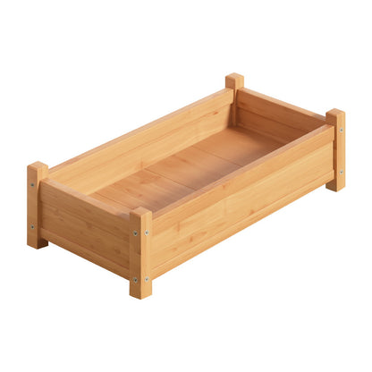 Green Fingers Garden Bed 65x33x16cm Wooden Planter Box Raised Container Growing - ShopFrenzy