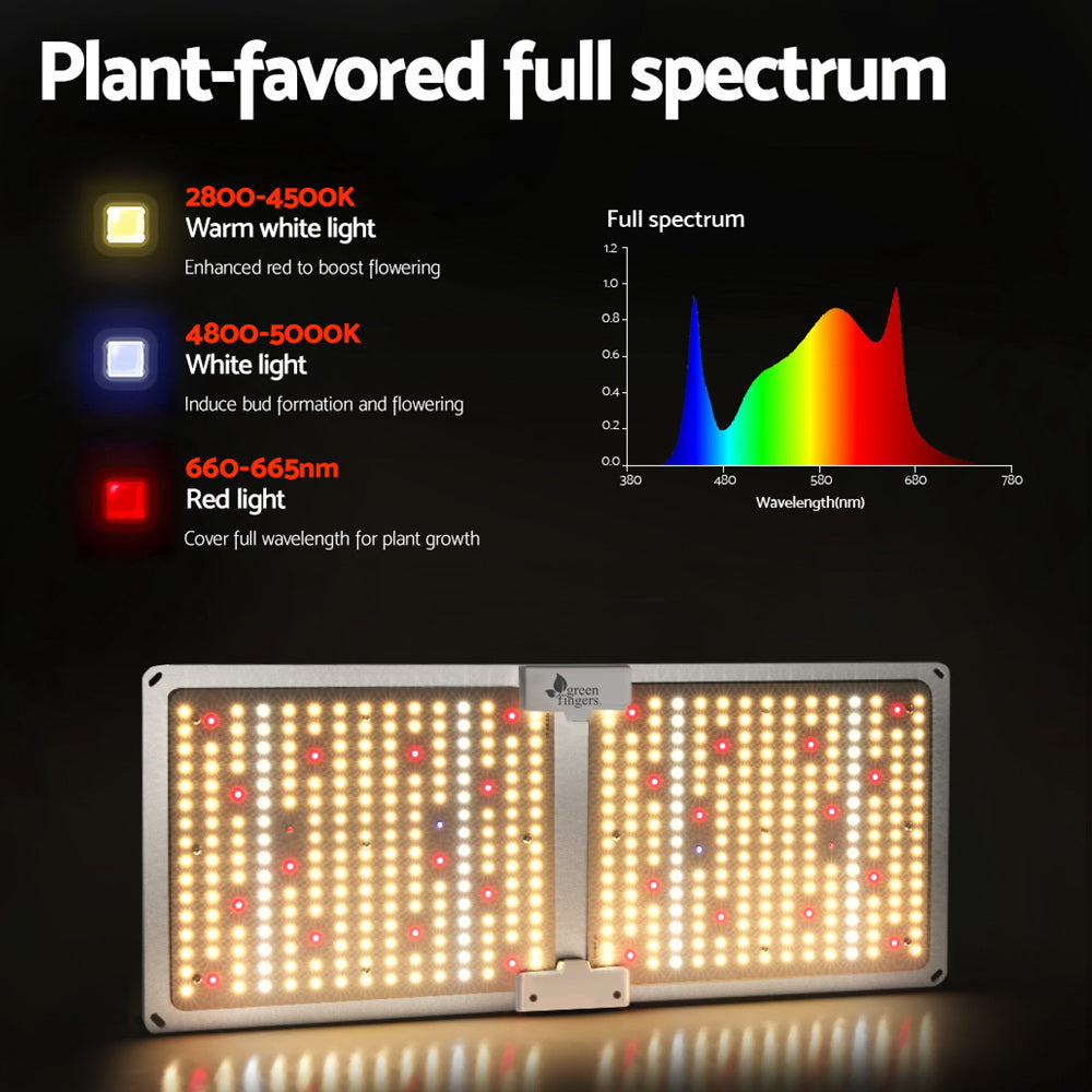 Green Fingers Max 2200W Grow Light LED Full Spectrum Indoor Plant All Stage Growth - ShopFrenzy