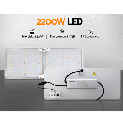 Green Fingers Max 2200W Grow Light LED Full Spectrum Indoor Plant All Stage Growth - ShopFrenzy