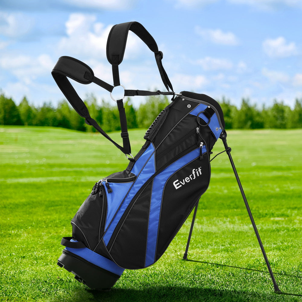 Everfit 6 Way Dividers Golf Bag Stand Insulated Carry Bag Zippered Rain Cover - ShopFrenzy