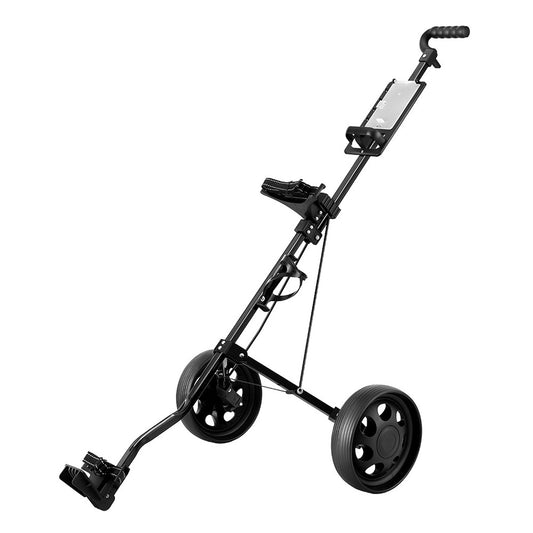 Everfit Golf Buggy Quick Folding Trolley Golf Cart Trolley 2 Wheels Cup Holder - ShopFrenzy