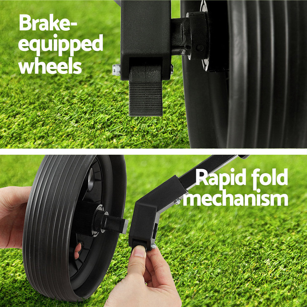 Everfit Golf Buggy Quick Folding Trolley Golf Cart Trolley 2 Wheels Cup Holder - ShopFrenzy