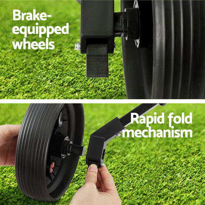 Everfit Golf Buggy Quick Folding Trolley Golf Cart Trolley 2 Wheels Cup Holder - ShopFrenzy