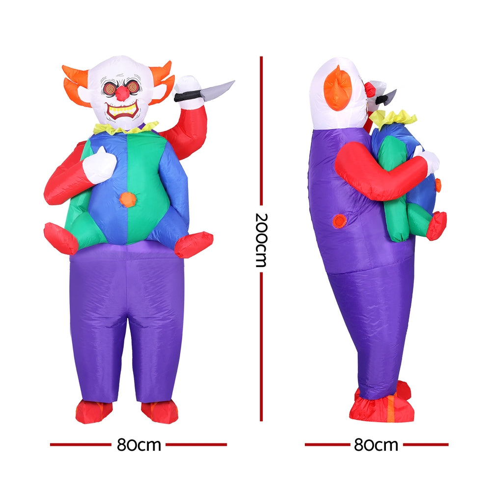 Inflatable Clown Costume Adult Suit Blow Up Party Fancy Dress Halloween Cosplay - ShopFrenzy
