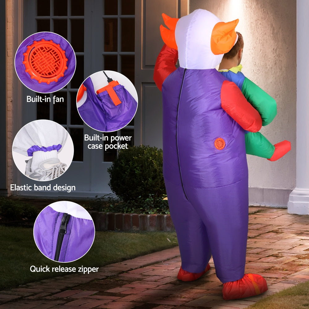 Inflatable Clown Costume Adult Suit Blow Up Party Fancy Dress Halloween Cosplay - ShopFrenzy