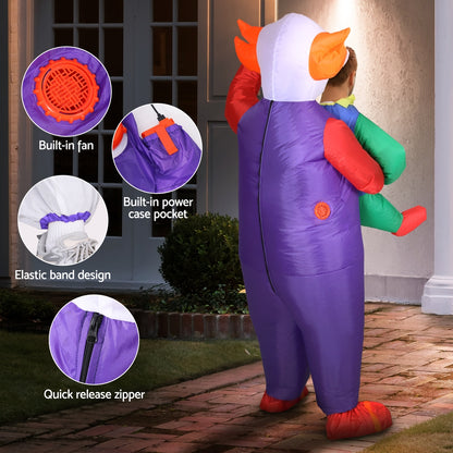 Inflatable Clown Costume Adult Suit Blow Up Party Fancy Dress Halloween Cosplay - ShopFrenzy