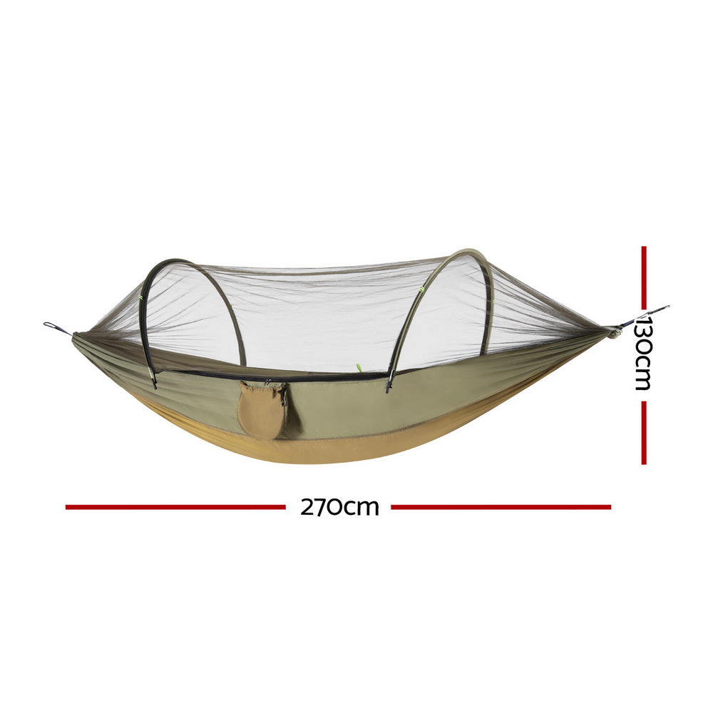 Gardeon Hammock Chair Metal Stand Outdoor Furniture Black - ShopFrenzy