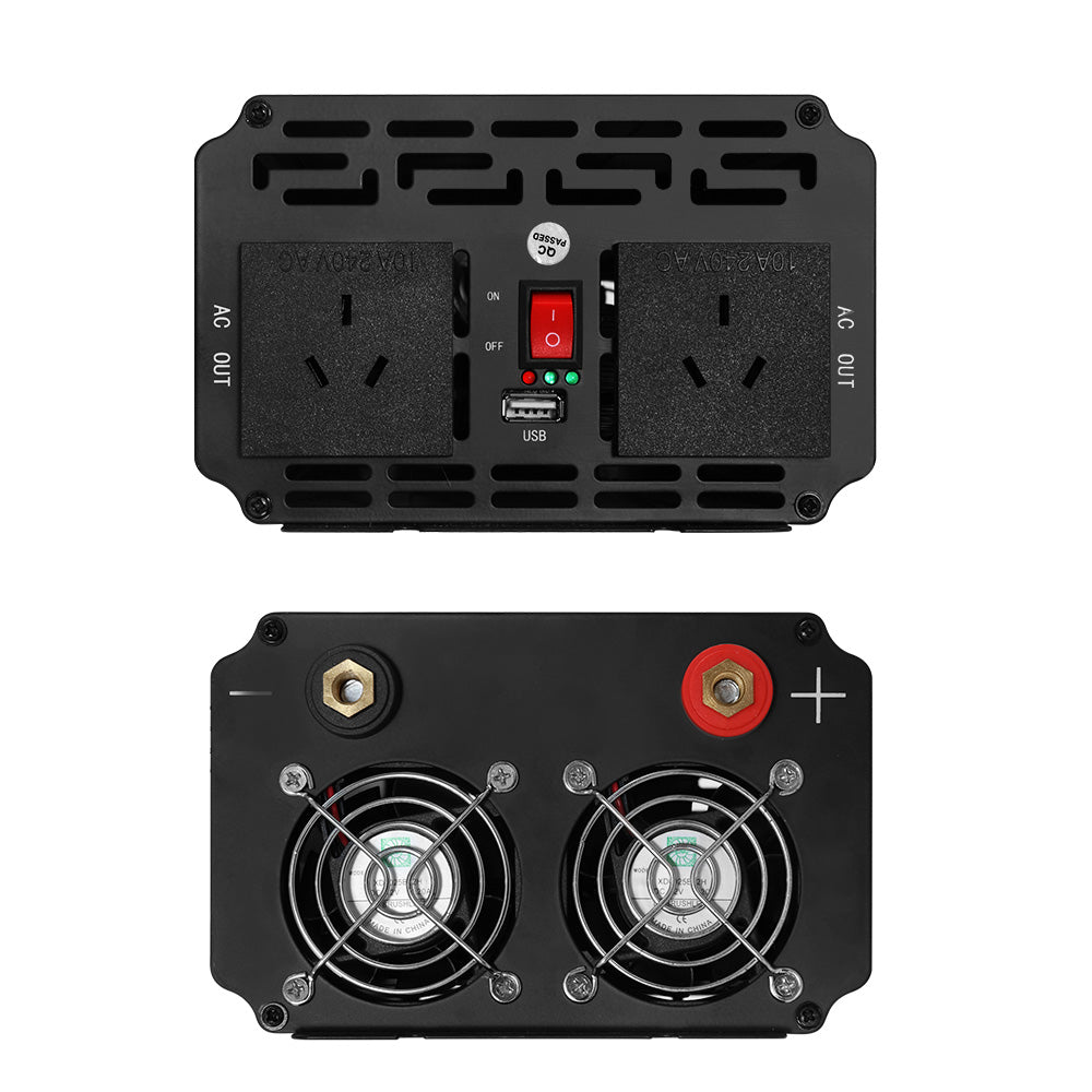Giantz Power Inverter 1000W or 2000W Pure Sine Wave 12V-240V Camping Boat Caravan - ShopFrenzy