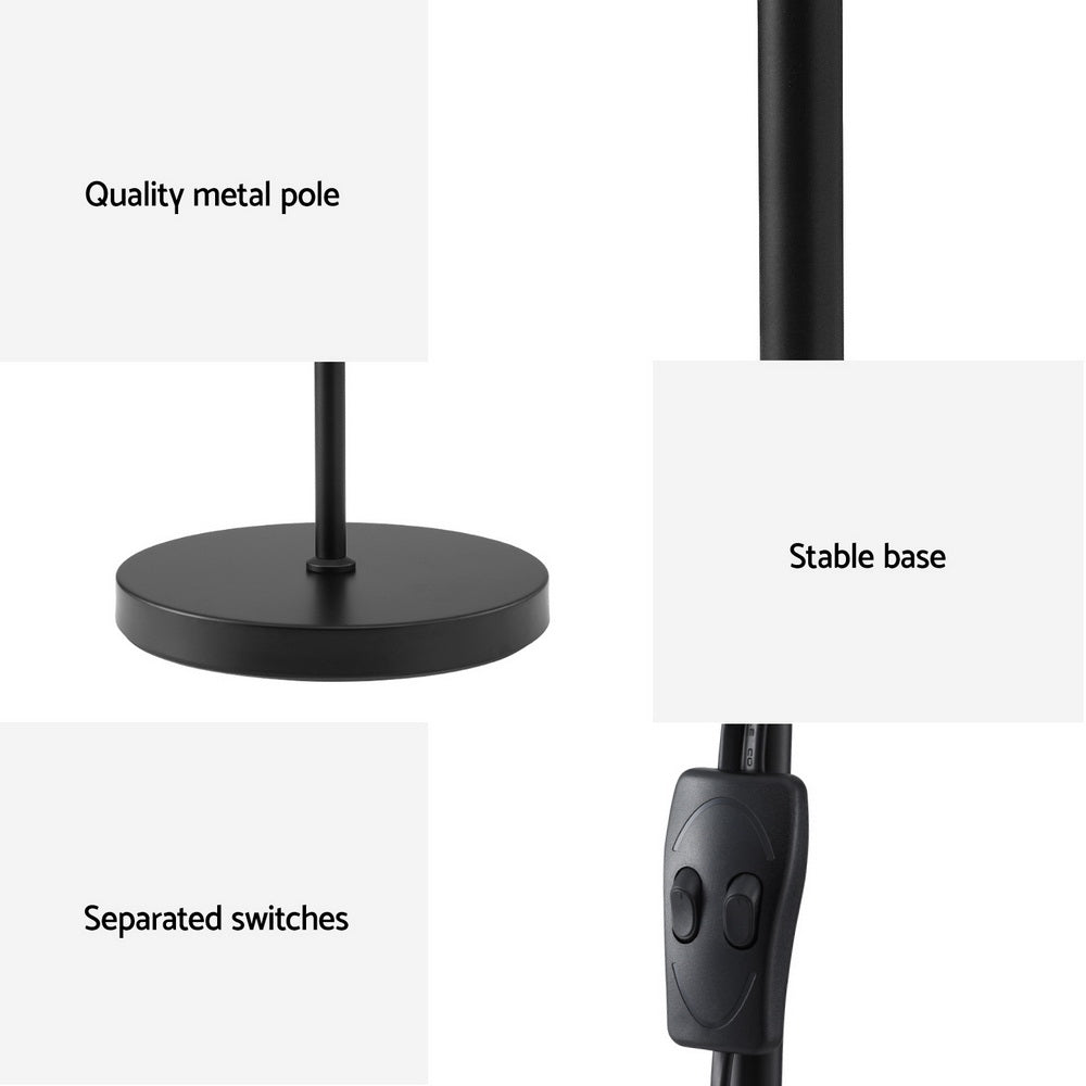 Artiss Floor Lamp Mother and Child Modern Home Living Room Office Reading Black - ShopFrenzy