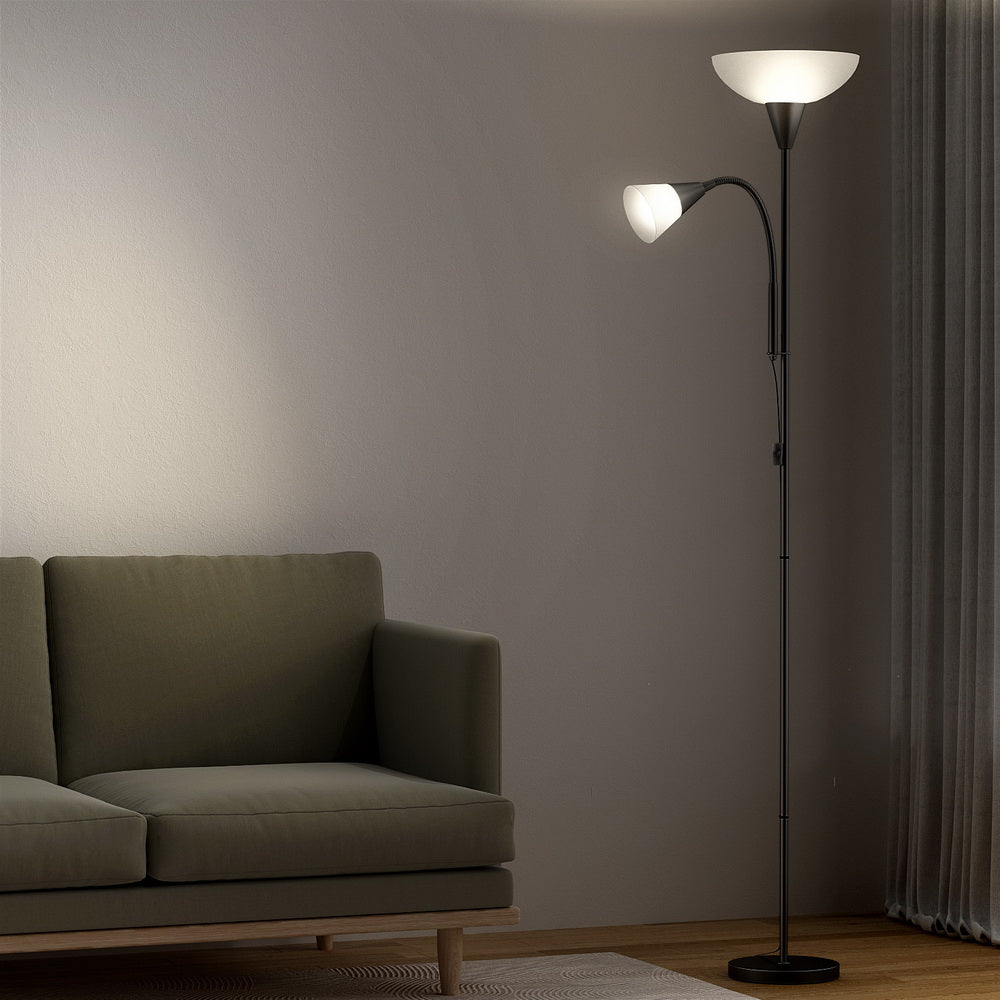 Artiss Floor Lamp Mother and Child Modern Home Living Room Office Reading Black - ShopFrenzy
