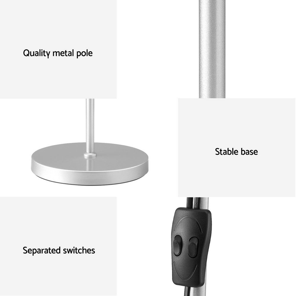 Artiss Floor Lamp Mother and Child Modern Home Living Room Office Reading Silver - ShopFrenzy