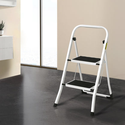 Giantz 2 Step Ladder Multi-Purpose Folding Steel Light Weight Platform - ShopFrenzy
