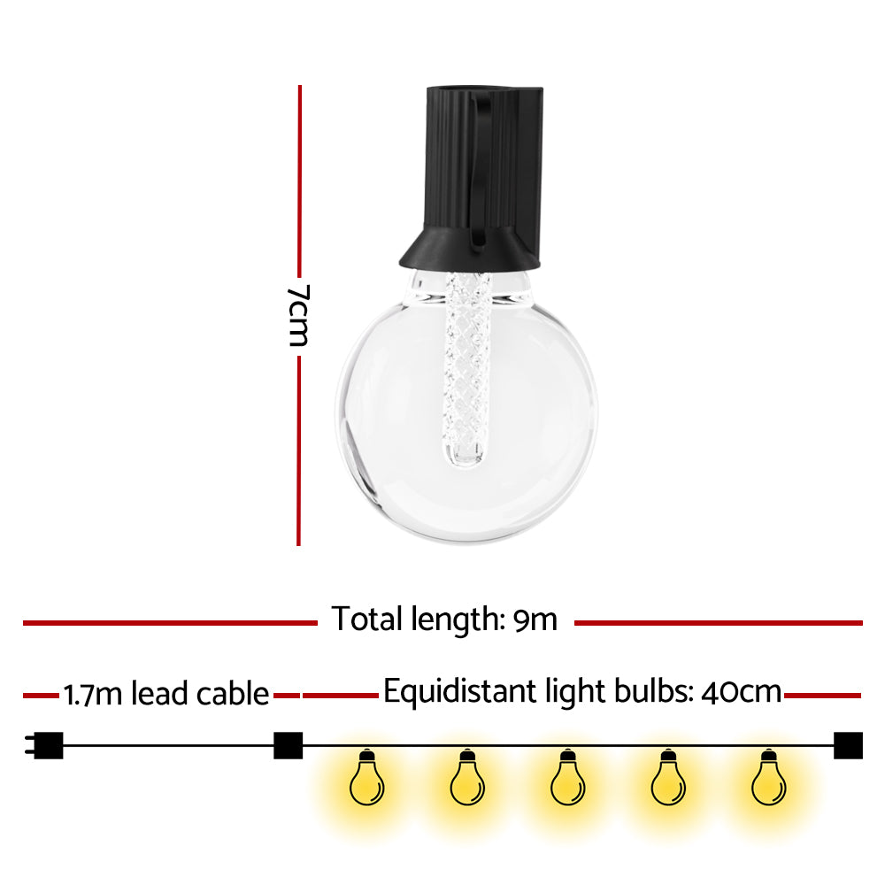 Gardeon Smart Festoon Lights Outdoor Waterproof RGB LED String Light WiFi APP - ShopFrenzy