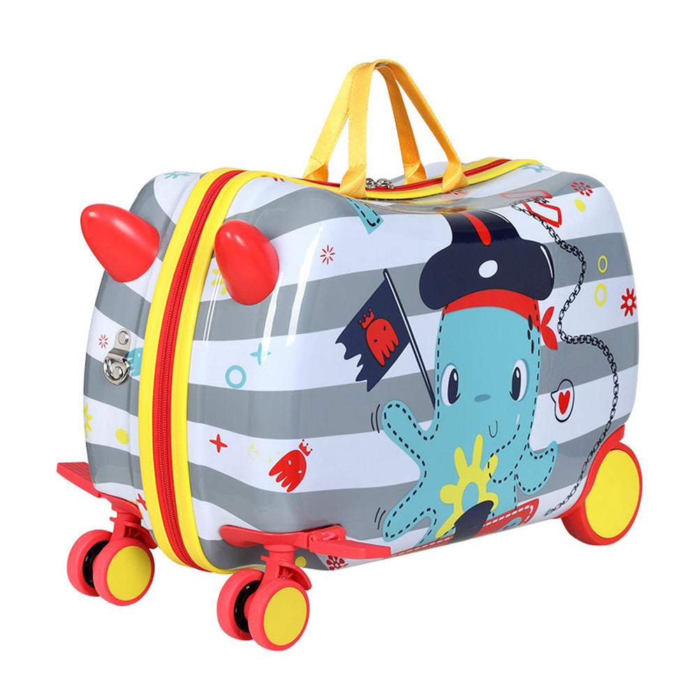 Wanderlite 17" Kids Ride On Luggage Children Suitcase Trolley Travel Octopus - ShopFrenzy