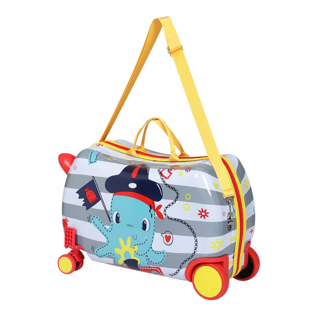 Wanderlite 17" Kids Ride On Luggage Children Suitcase Trolley Travel Octopus - ShopFrenzy