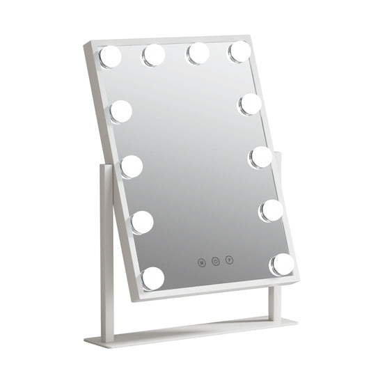 Embellir Makeup Mirror 30x41cm Hollywood Vanity with LED Light Rotation Tabletop - ShopFrenzy