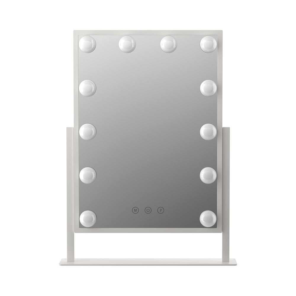 Embellir Makeup Mirror 30x41cm Hollywood Vanity with LED Light Rotation Tabletop - ShopFrenzy